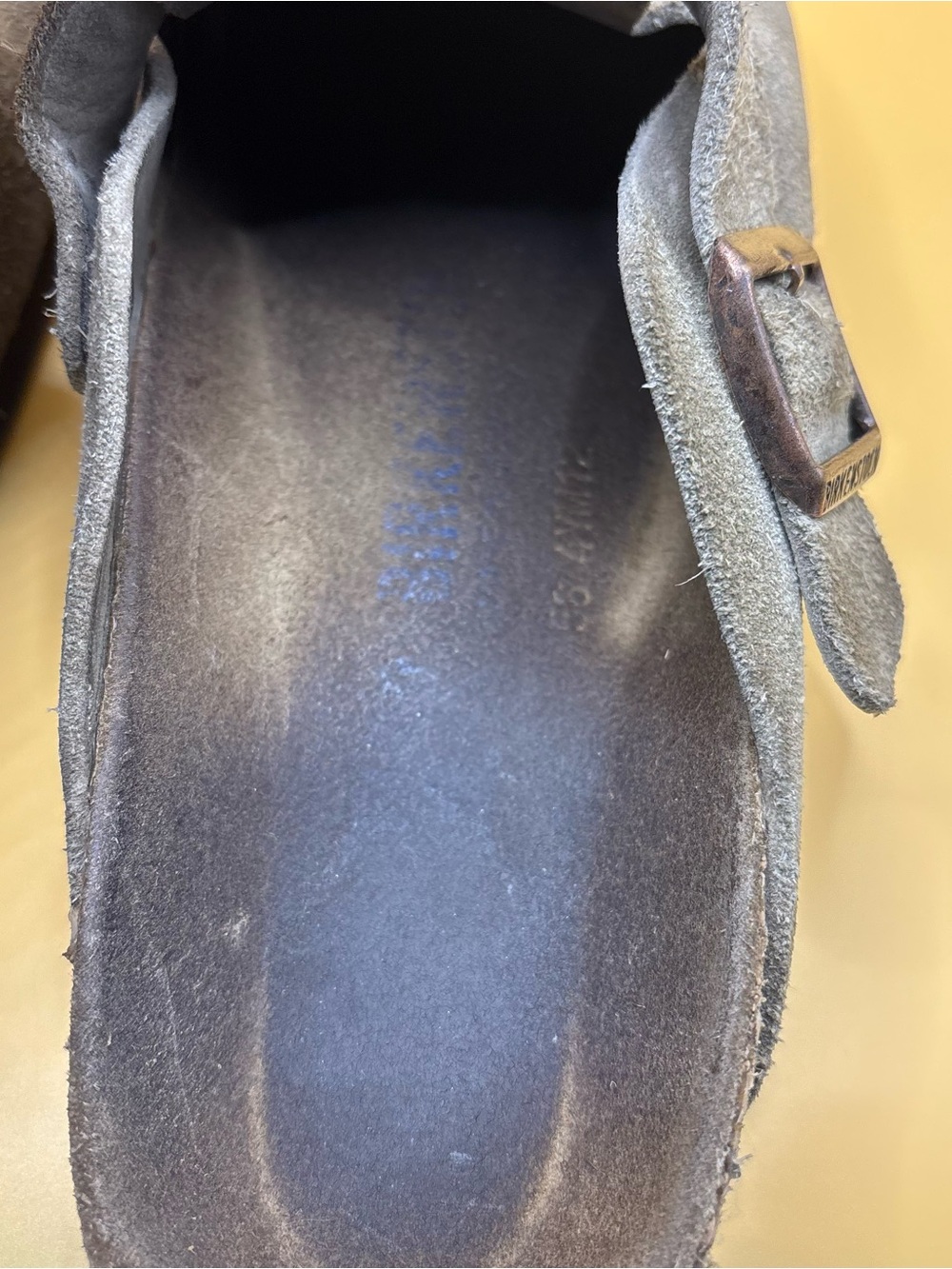 Betula by Birkenstock Boston Clogs Suede Beige Mules Women 6 EU 36 Soft Comfort - Picture 10 of 12